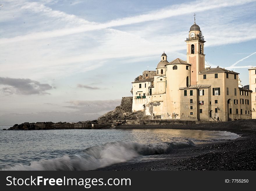 Camogli famous tourist resort in italy ligure