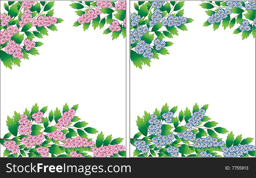 The vector illustration contains the image of spring tree. The vector illustration contains the image of spring tree
