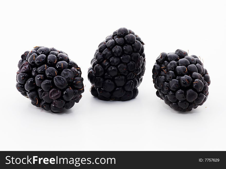Macro image of fresh, ripe blackberries