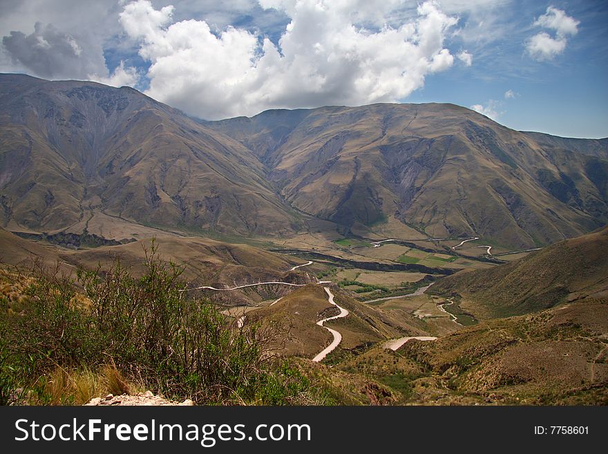 Amazing Argentina summer landscape in the Ands. Amazing Argentina summer landscape in the Ands