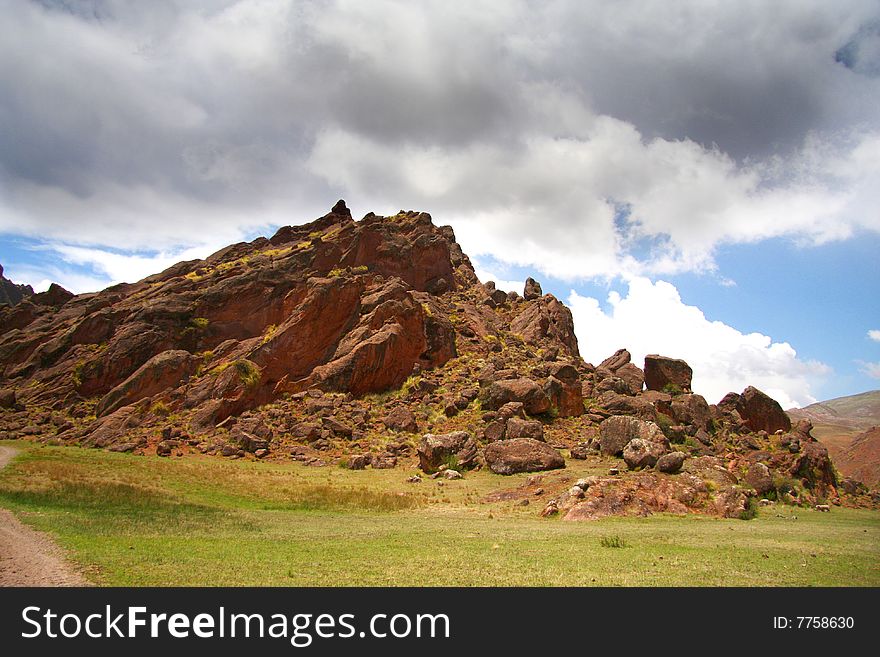 Amazing Argentina summer landscape in the Ands. Amazing Argentina summer landscape in the Ands