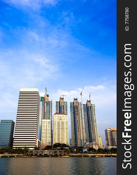 Photo of building in Bangkok shot with wide angle lens. Photo of building in Bangkok shot with wide angle lens