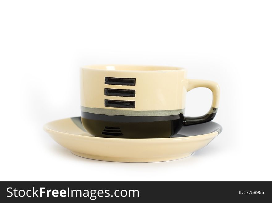 Cup Over White Background