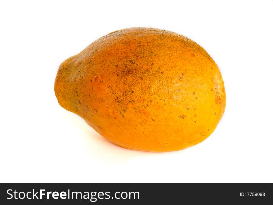 Papaya fruit isolated on white background