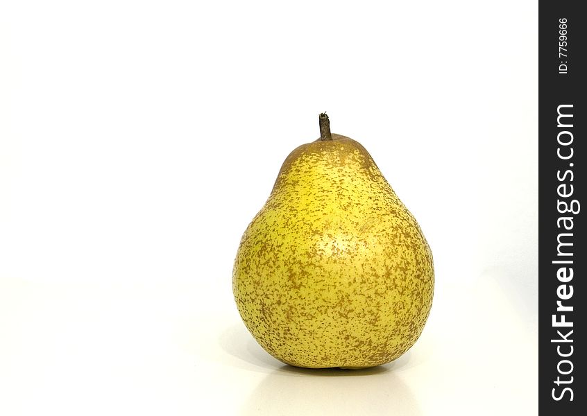 One Pear isoleted over a white backgroud. One Pear isoleted over a white backgroud
