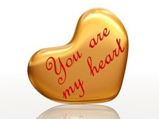You Are My Heart In Golden Heart Stock Photos You Are My Heart In Golden Heart Stock Photos