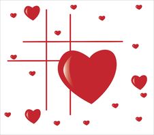 Lines With Big And Small Hearts Royalty Free Stock Photo Lines With Big And Small Hearts Royalty Free Stock Photo