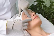 Beauty Salon Series. Facial Massage Stock Photos Beauty Salon Series. Facial Massage Stock Photos