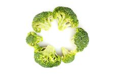 Green Broccoli Pieces (isolated) Stock Photography Green Broccoli Pieces (isolated) Stock Photography