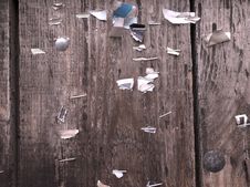Noticeboard On Planks Royalty Free Stock Images Noticeboard On Planks Royalty Free Stock Images