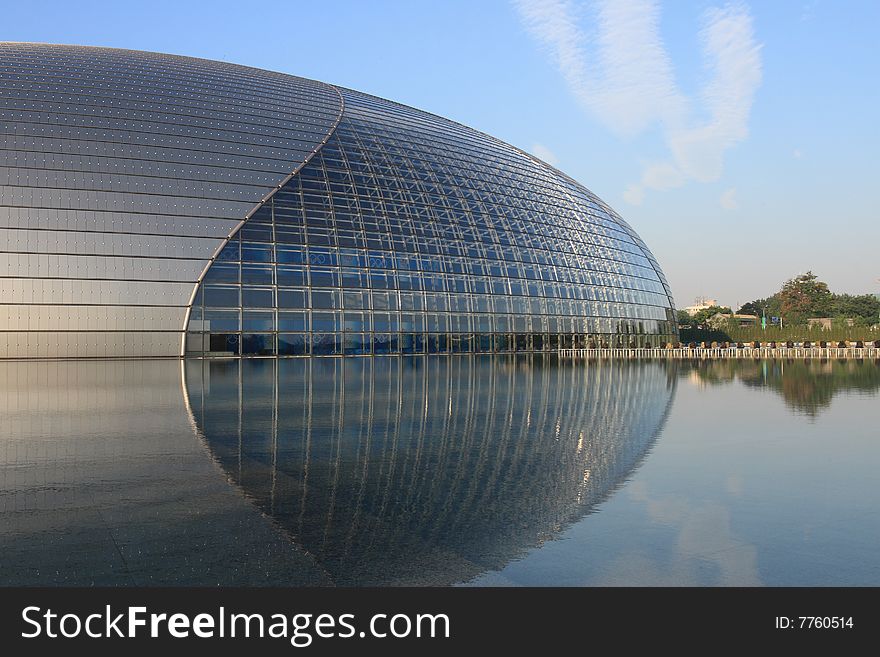 National centre for the performing arts,moon in the sky