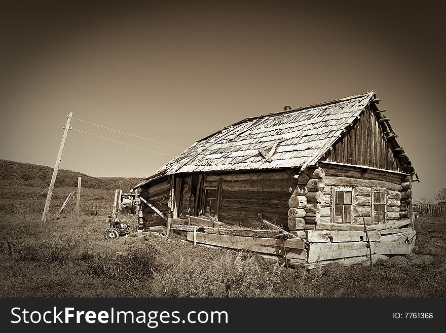 One desert village on the north of far-east russia. Shot 3. Same house. One desert village on the north of far-east russia. Shot 3. Same house.