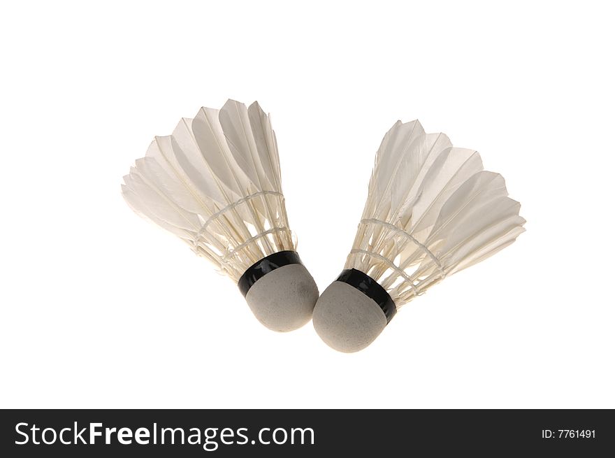 Shuttlecock isolated on white background. Shuttlecock isolated on white background.