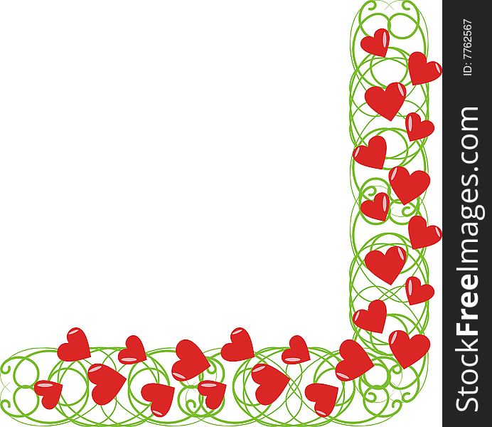 Illustration of heart background for valentine