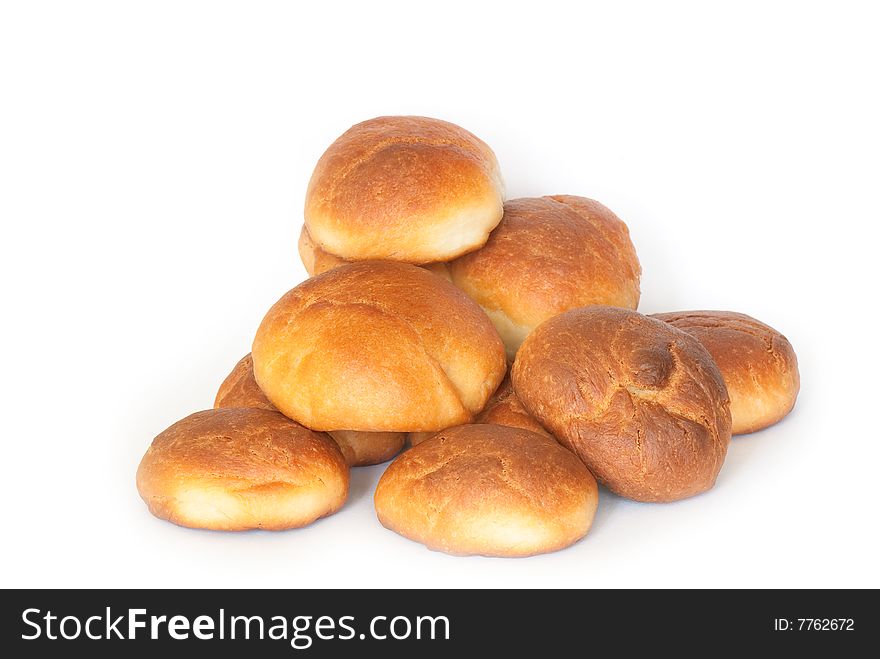 Fresh small bread on a light background. Fresh small bread on a light background