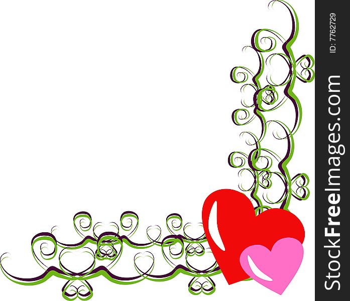 Illustration of heart background for valentine