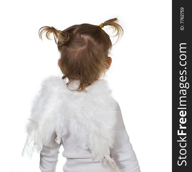 Stock photo: an image of little angel with white wings