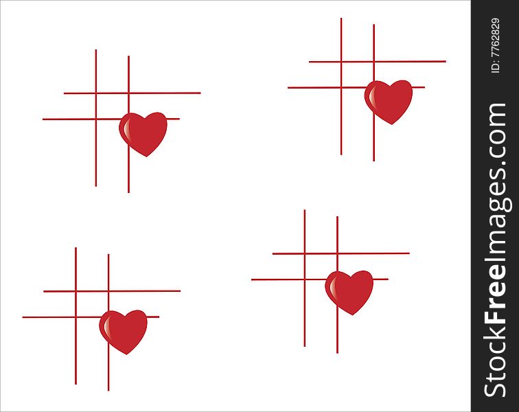 Lines with four heart