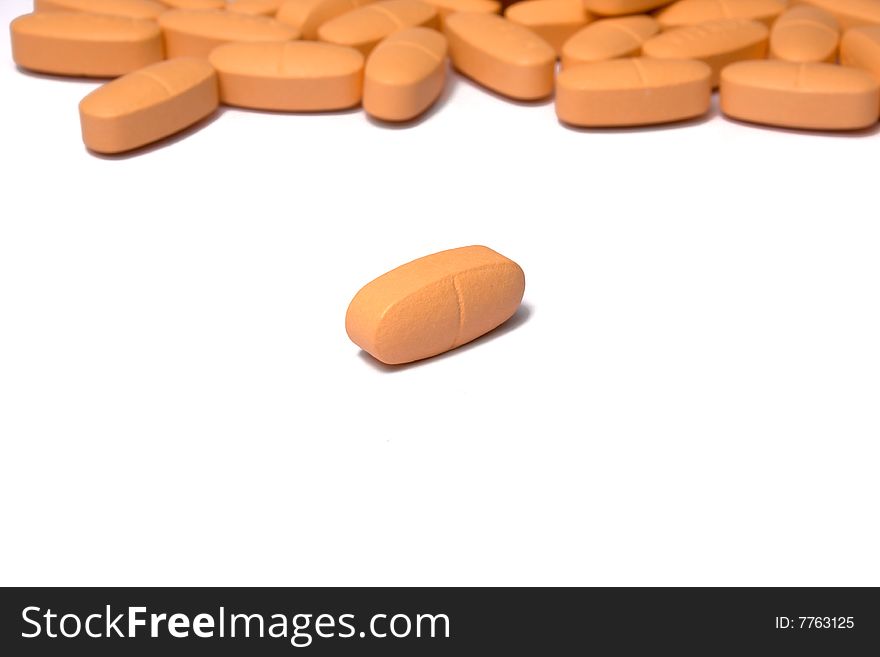 Pills on a white background it is isolated