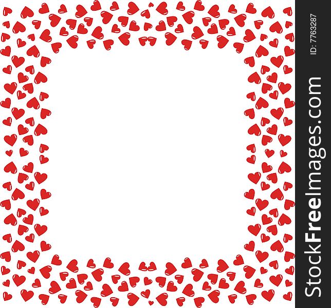 Illustration of heart frame for valentine