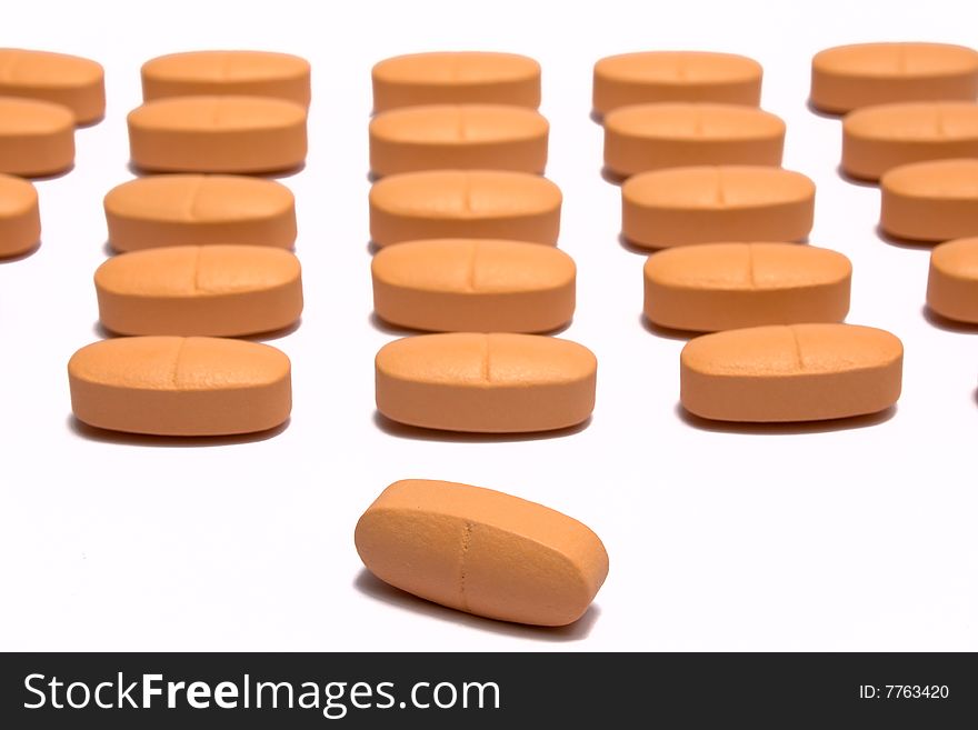 Pills on a white background it is isolated