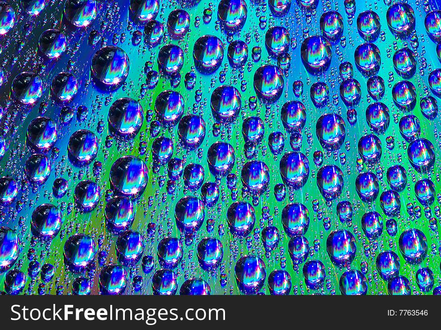 Colorful background from water drops