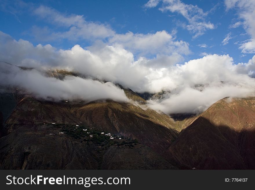 Many clouds in the tibet