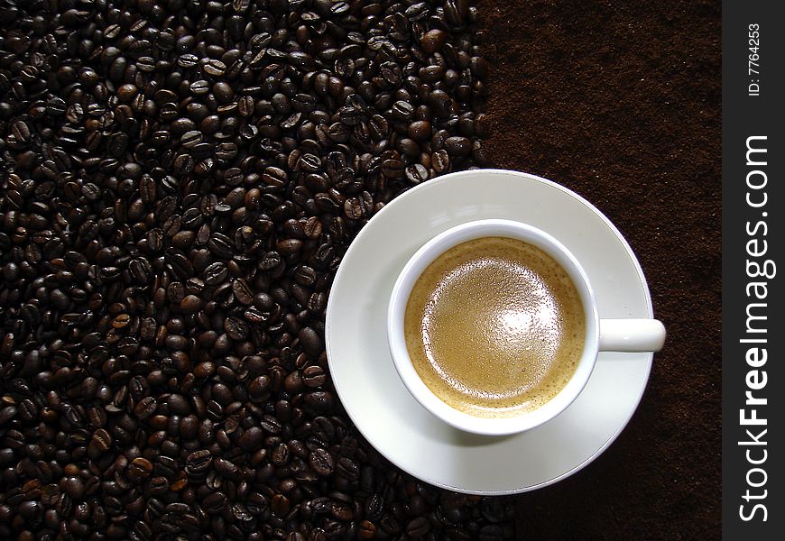 Close-up of a delicious cup of coffee.