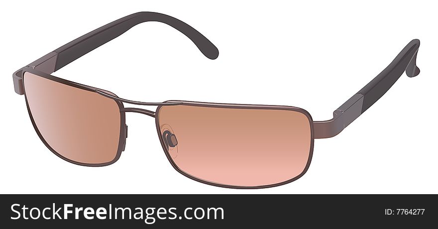 High detailed Sunglasses vector illustration against white background. High detailed Sunglasses vector illustration against white background