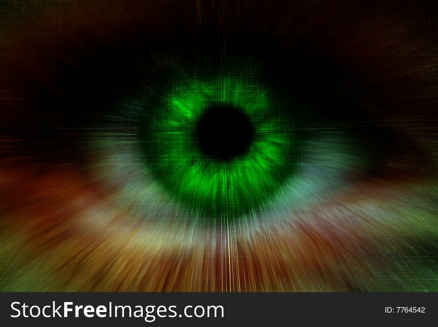 Eye With No Text and Rays