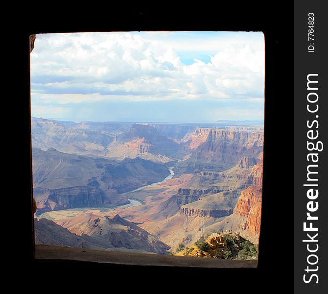 Window over the Grand Canyon. Window over the Grand Canyon