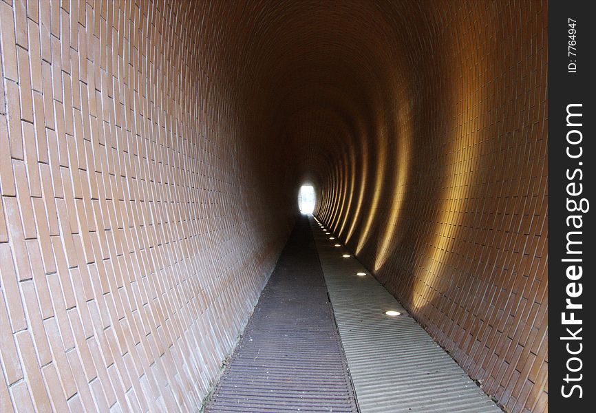 Pedestrian tunnel (walkway) in Prague, Czech Republic
