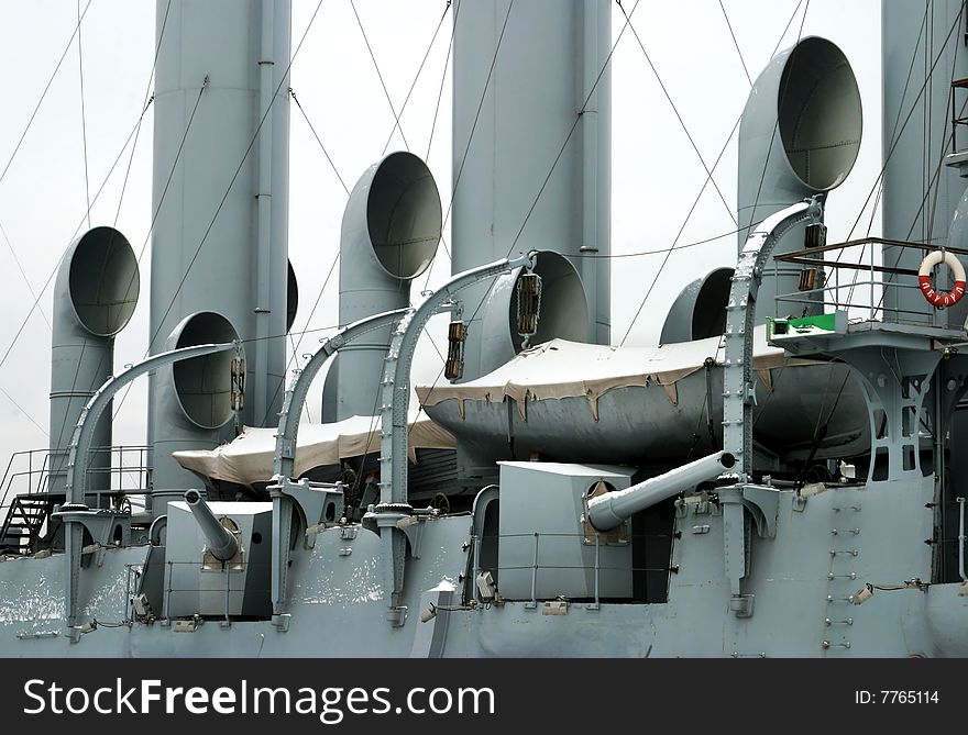 Saint Petersburg, Cruiser Aurora (detail)