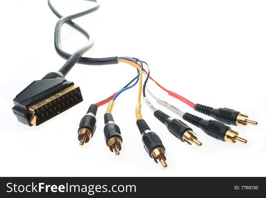 Component cable, isolated on a white background