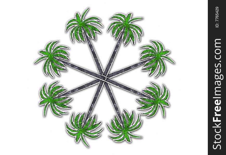 Symbol of resort. This picture was is drawn by the black gel ink pen, is painted then cut out, scanned and edit in the graphic editor. Symbol of resort. This picture was is drawn by the black gel ink pen, is painted then cut out, scanned and edit in the graphic editor.