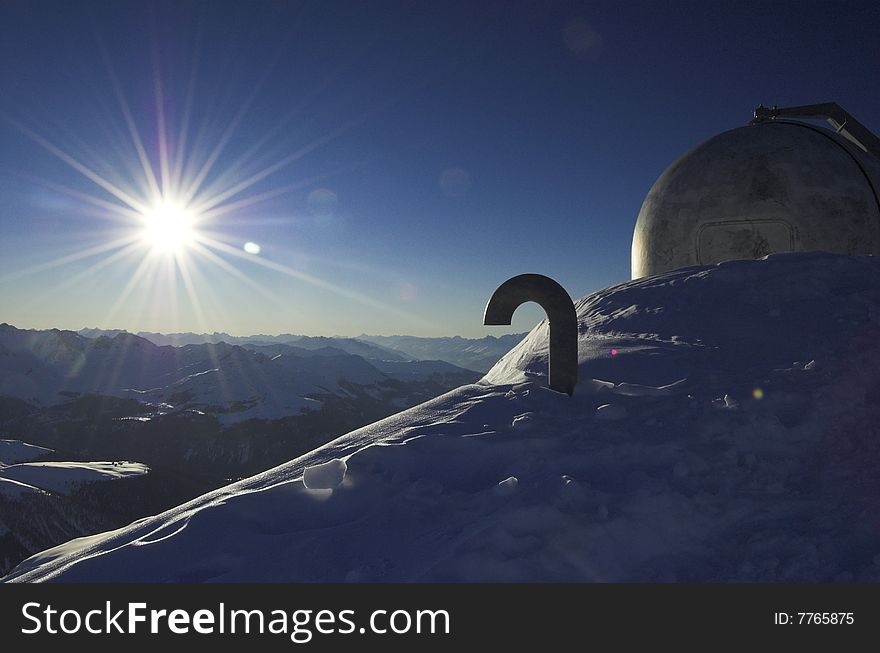 Nice view from the top of the Swiss mountain. Taken from the Weissfluhgipfell - Davos. Nice view from the top of the Swiss mountain. Taken from the Weissfluhgipfell - Davos.