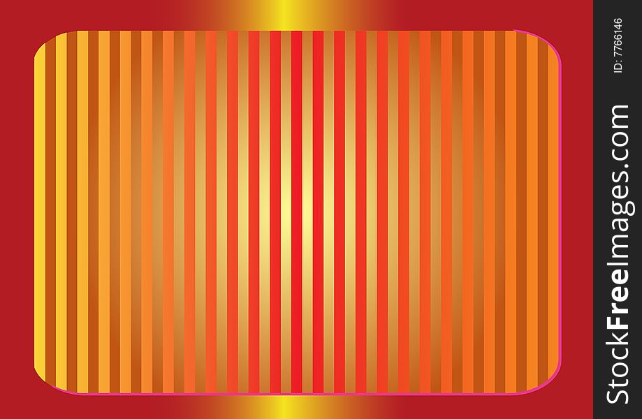 Abstract gold background with red frame vector