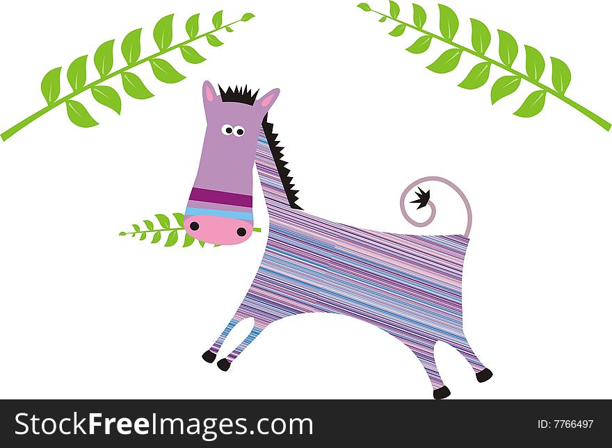 Little violet graphic horse illustration. Little violet graphic horse illustration