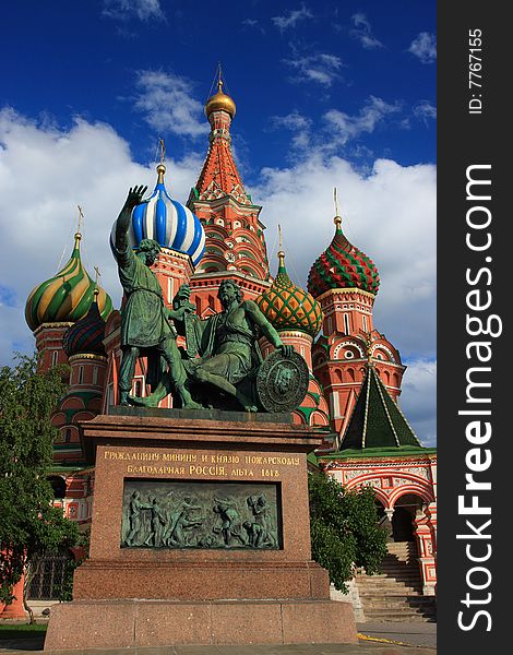 St. Basil cathedral at Red Square in Moscow. St. Basil cathedral at Red Square in Moscow