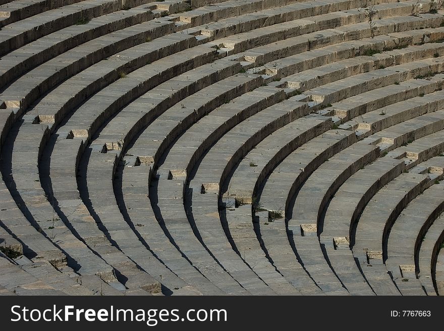 Tiers in a ancient theatre. Tiers in a ancient theatre