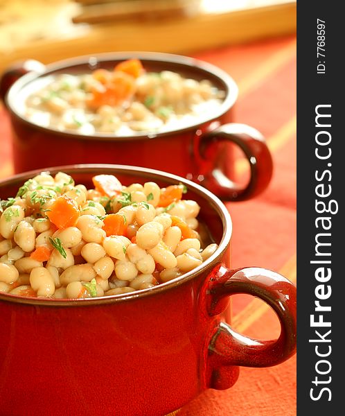 Vegetable Meal Of Beans And Carrots