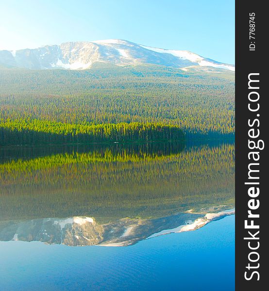 Turner Lake and Water reflection in Canada British Columia. Turner Lake and Water reflection in Canada British Columia