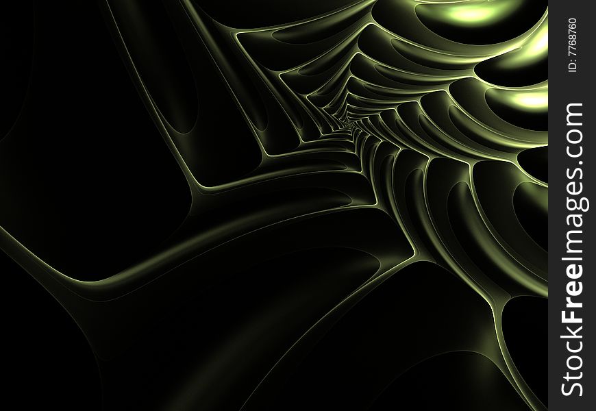 Abstract futuristic illustration in black background