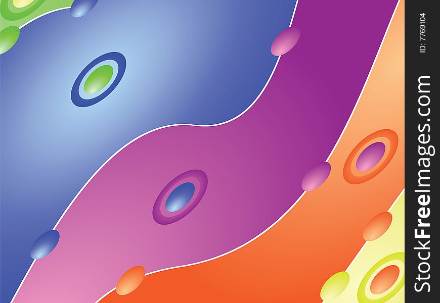 Abstract background with some nice wavy lines and circles. Eps8, vector, easy resizing or change colors.