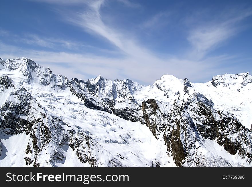 Caucasus Mountains. Dombaj. Winter resort