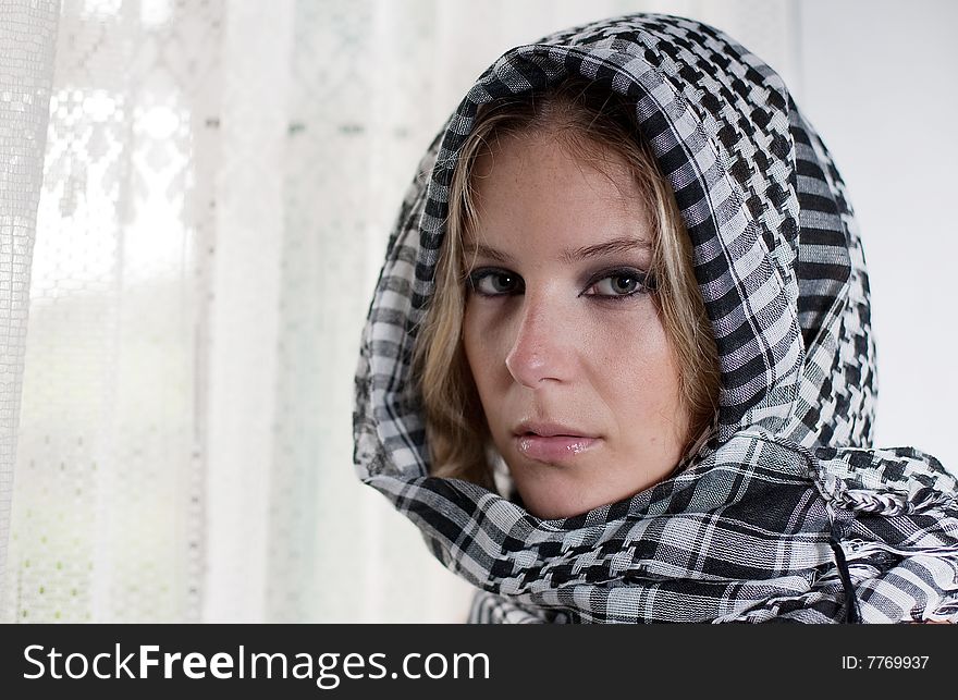 Portrait of a sad arabian woman
