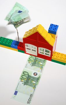 House With Banknotes-save Money. Royalty Free Stock Photos House With Banknotes-save Money. Royalty Free Stock Photos