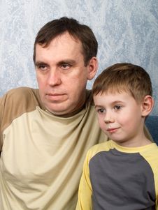 Daddy With The Son Royalty Free Stock Photos