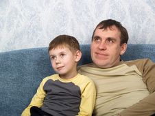 Daddy With The Son Royalty Free Stock Photo