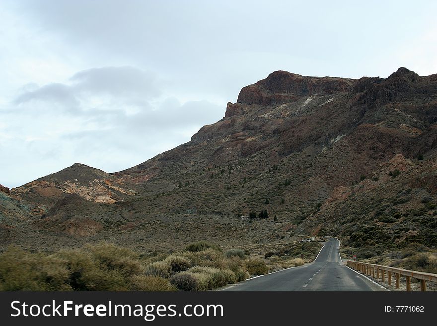 Road Near The Teide Volcano